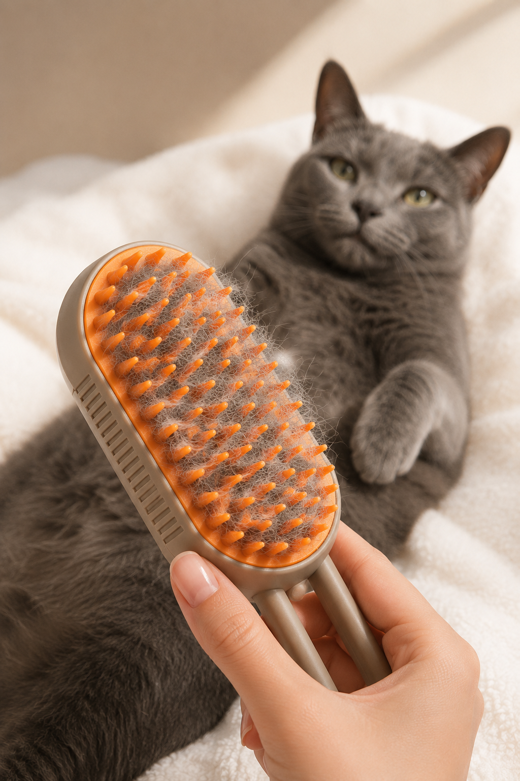MimosPaw | Cepillo de Vapor 3 en 1 para Perros y Gatos